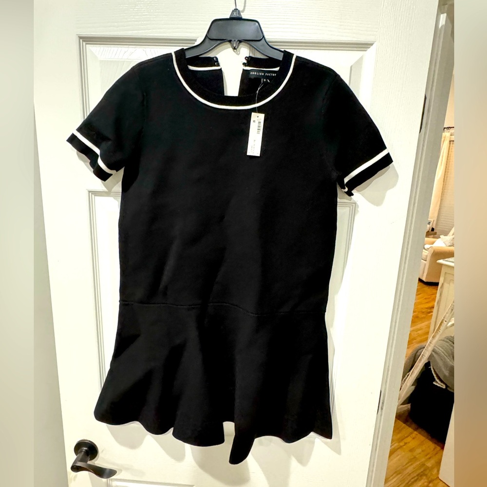NWT - English Factory Knit Contrast Mini Dress Sz S